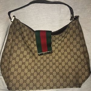 Gucci Canvas Web Hobo Bag